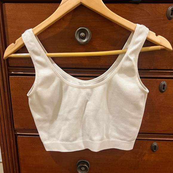 PacSun White Ribbed Crop Top - Picture 3 of 4